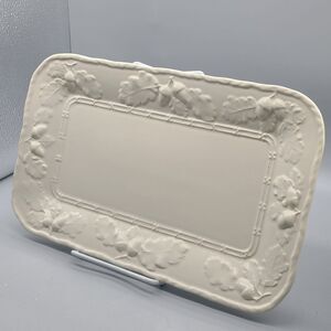 Bordallo Pinheiro Oak Leaf white Rectangular serving Platter 13.25" x 8.25" NEW